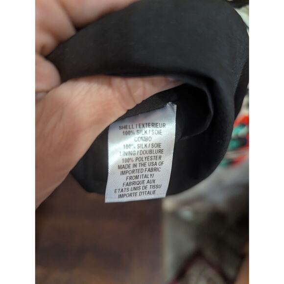 Original Milly of New York short sleeve silk dress w/geometric mod color print - Picture 5 of 12